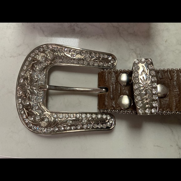 NOCONA Crystal studded turquoise  copperwire wrapped embellishments Size XL - Picture 4 of 16